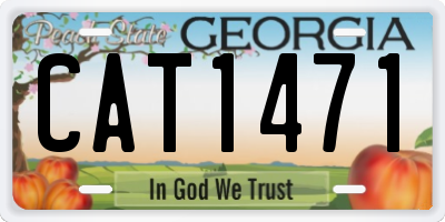 GA license plate CAT1471