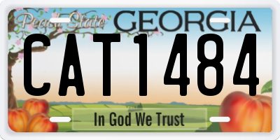 GA license plate CAT1484