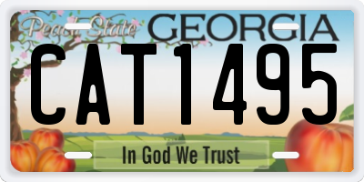 GA license plate CAT1495