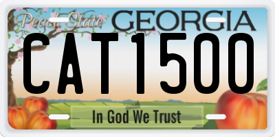 GA license plate CAT1500