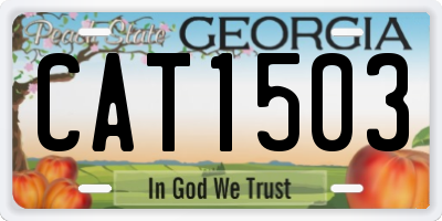 GA license plate CAT1503