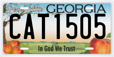 GA license plate CAT1505