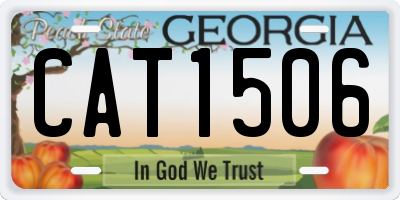 GA license plate CAT1506