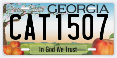 GA license plate CAT1507