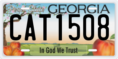 GA license plate CAT1508