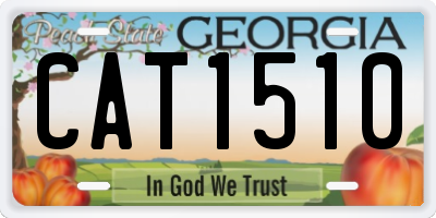 GA license plate CAT1510