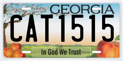 GA license plate CAT1515