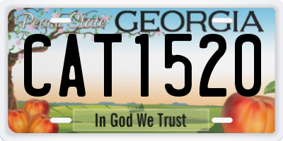 GA license plate CAT1520