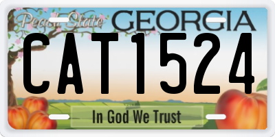 GA license plate CAT1524