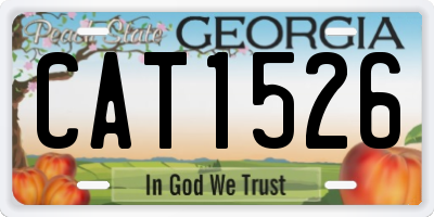 GA license plate CAT1526