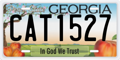 GA license plate CAT1527