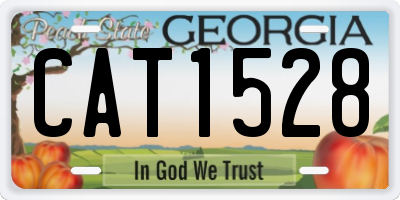 GA license plate CAT1528
