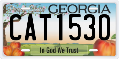 GA license plate CAT1530