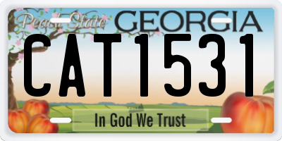 GA license plate CAT1531