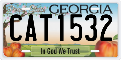GA license plate CAT1532