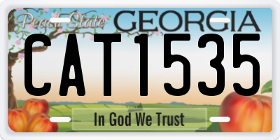 GA license plate CAT1535
