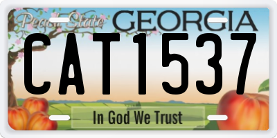 GA license plate CAT1537