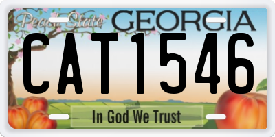 GA license plate CAT1546