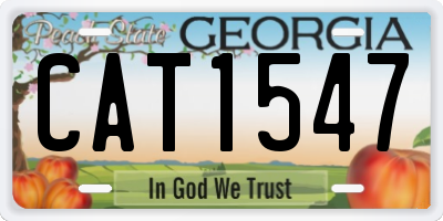 GA license plate CAT1547