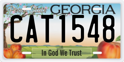 GA license plate CAT1548
