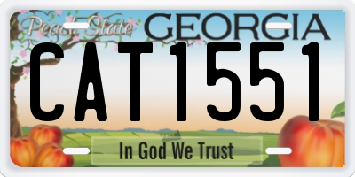 GA license plate CAT1551