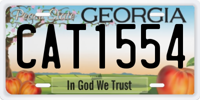 GA license plate CAT1554