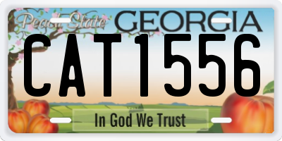 GA license plate CAT1556