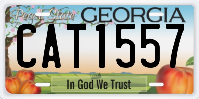 GA license plate CAT1557
