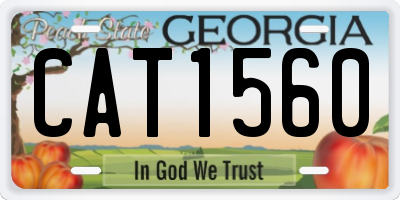 GA license plate CAT1560