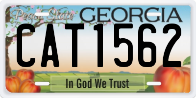GA license plate CAT1562