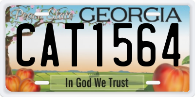 GA license plate CAT1564