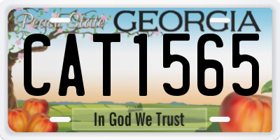 GA license plate CAT1565