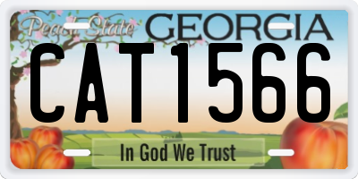 GA license plate CAT1566