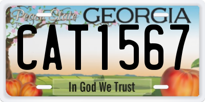 GA license plate CAT1567