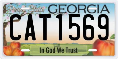 GA license plate CAT1569