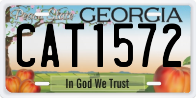 GA license plate CAT1572