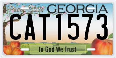 GA license plate CAT1573