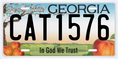 GA license plate CAT1576