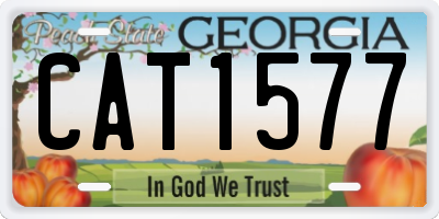 GA license plate CAT1577