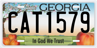 GA license plate CAT1579