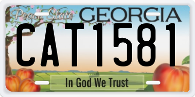 GA license plate CAT1581