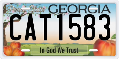 GA license plate CAT1583