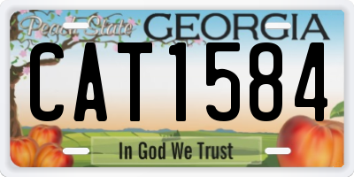GA license plate CAT1584
