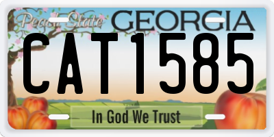 GA license plate CAT1585