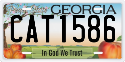 GA license plate CAT1586