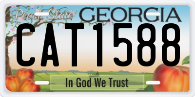 GA license plate CAT1588