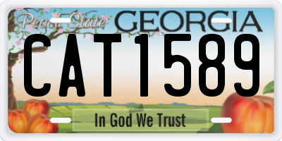 GA license plate CAT1589