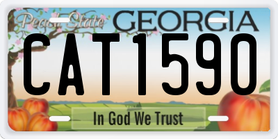 GA license plate CAT1590