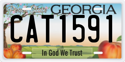 GA license plate CAT1591