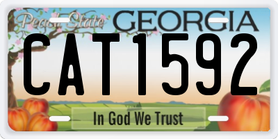 GA license plate CAT1592